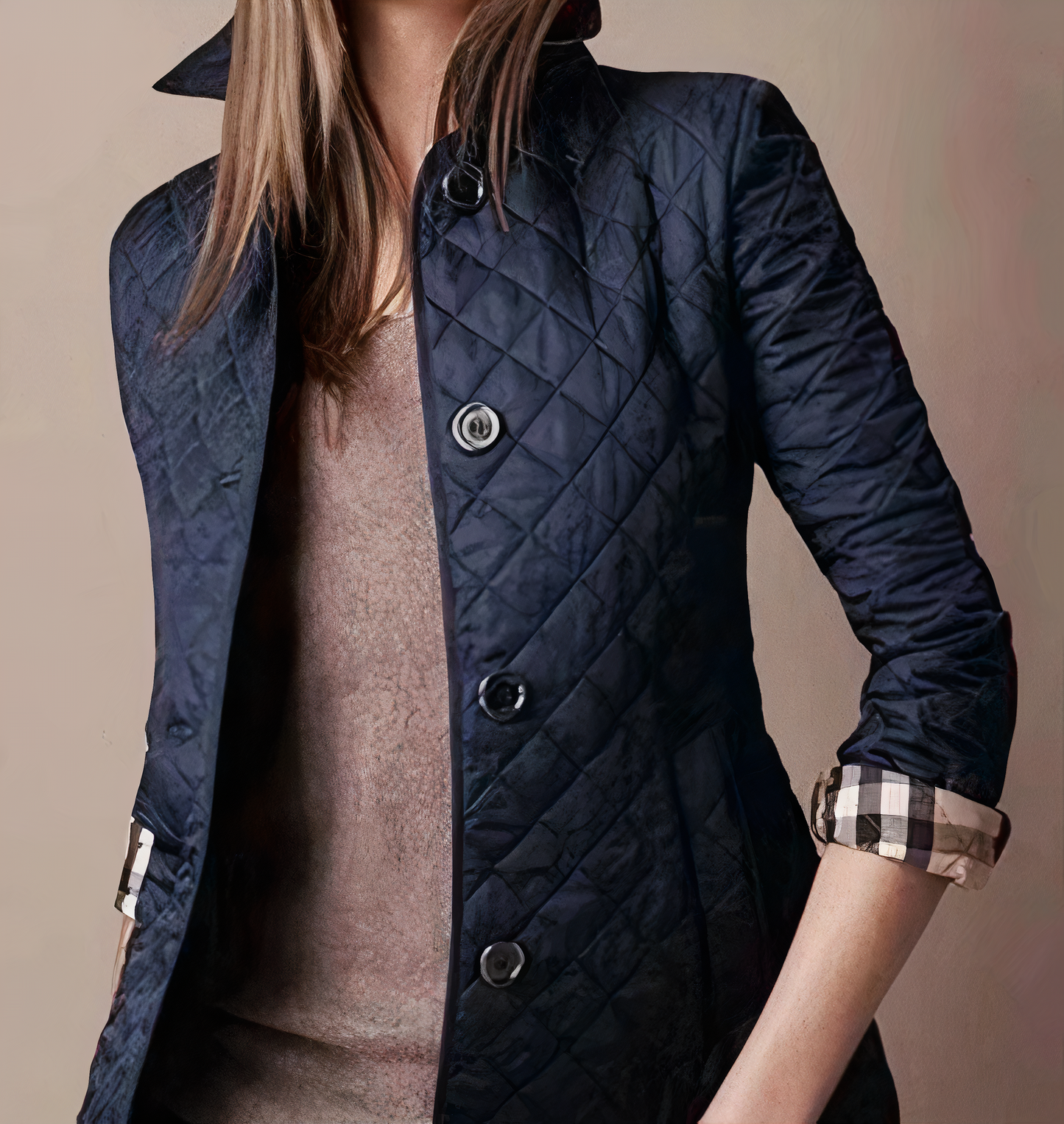 Élégante veste pour femme en soie et coton