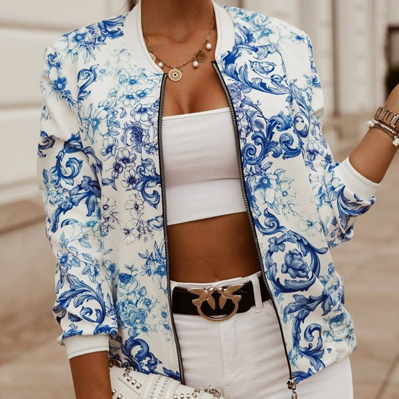 Veste d'été femme à motif floral légère