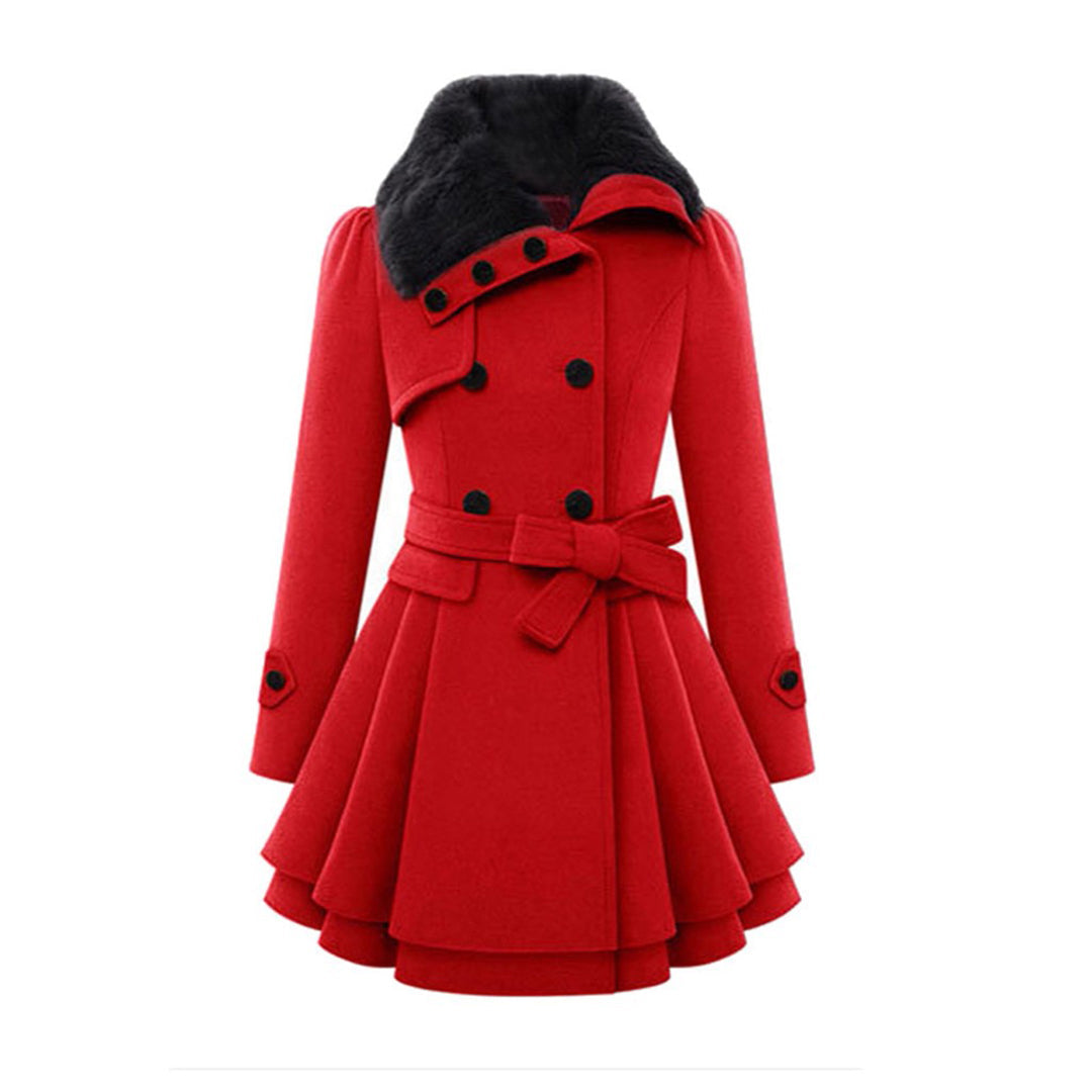 Trench-coat élégant en laine pour femme