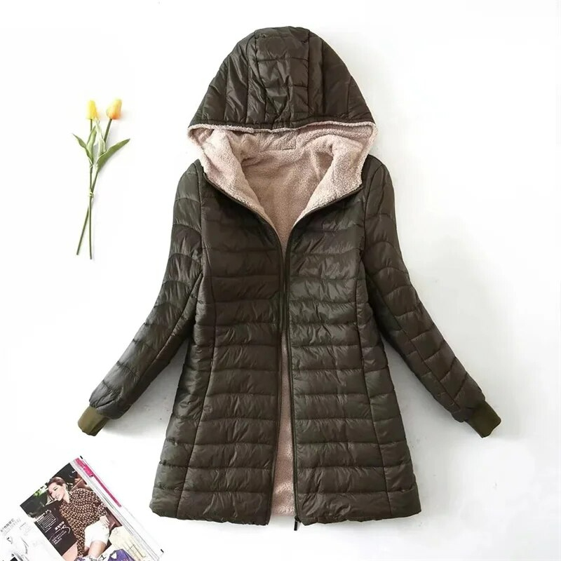 Manteau Long d'Hiver Femme Polaire Isolant