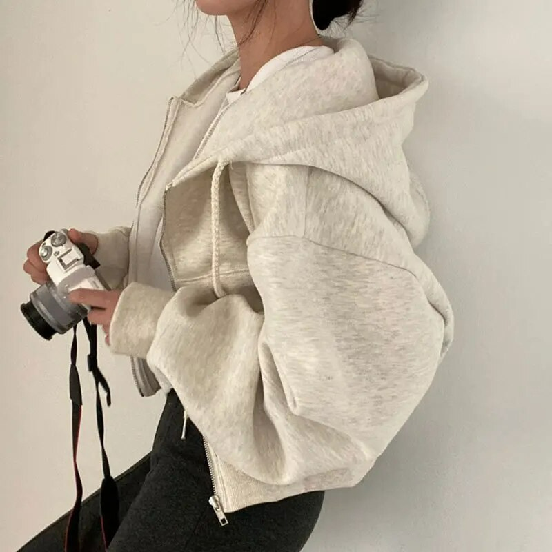 Veste à capuche douce en peluche
