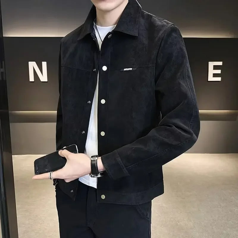Robe en cuir élégante pour femme, noire, moderne