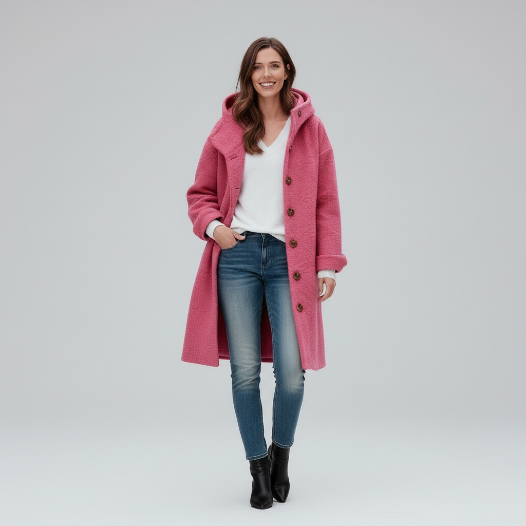 Manteau polaire à capuche pour femme