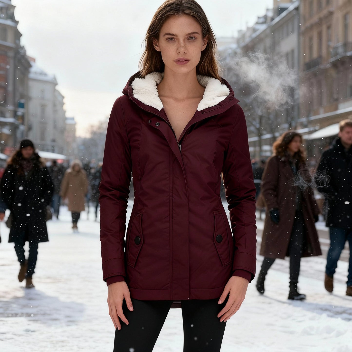 Veste d'hiver imperméable et chaude pour femme