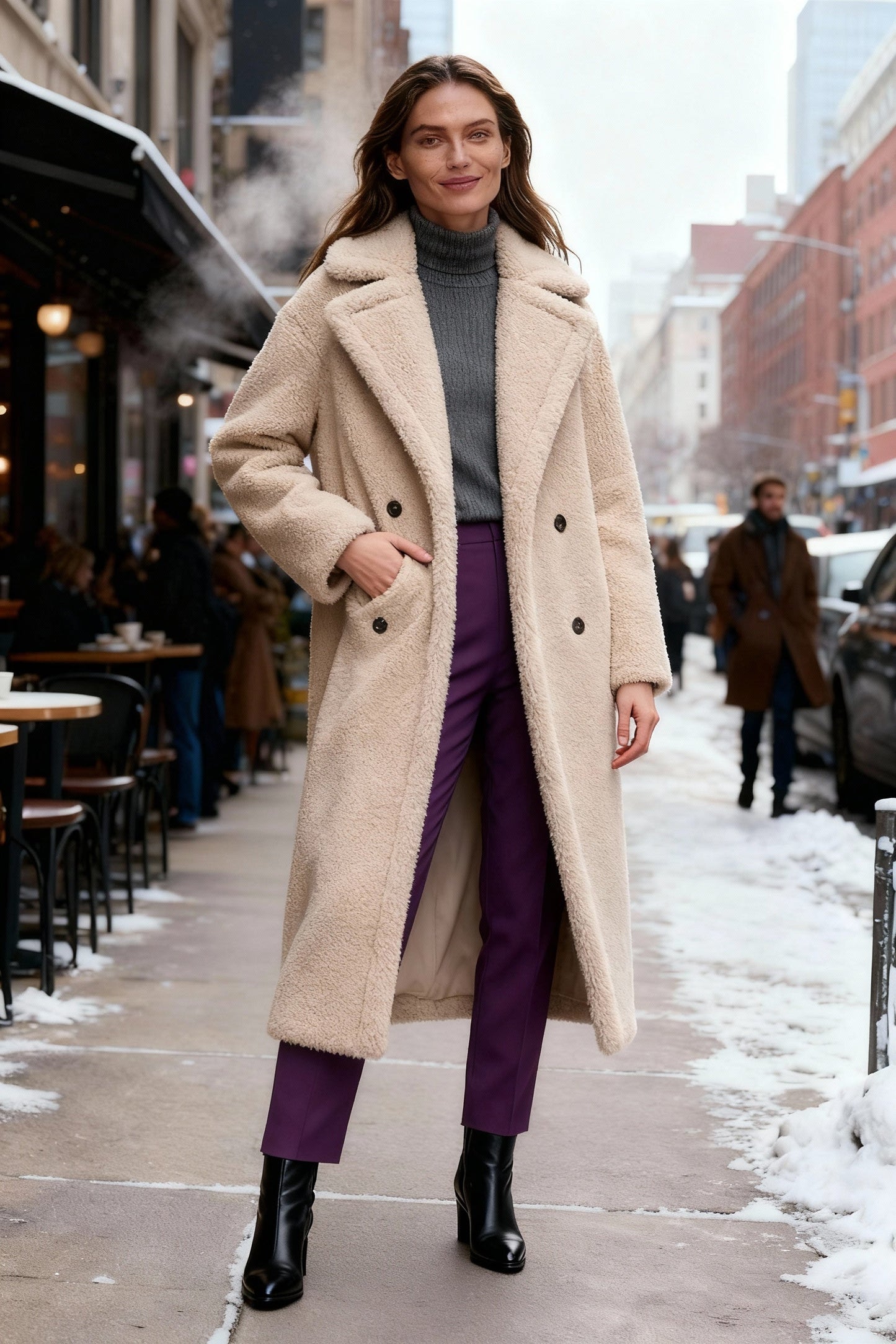 Manteau d'hiver élégant pour femme Polyvalent