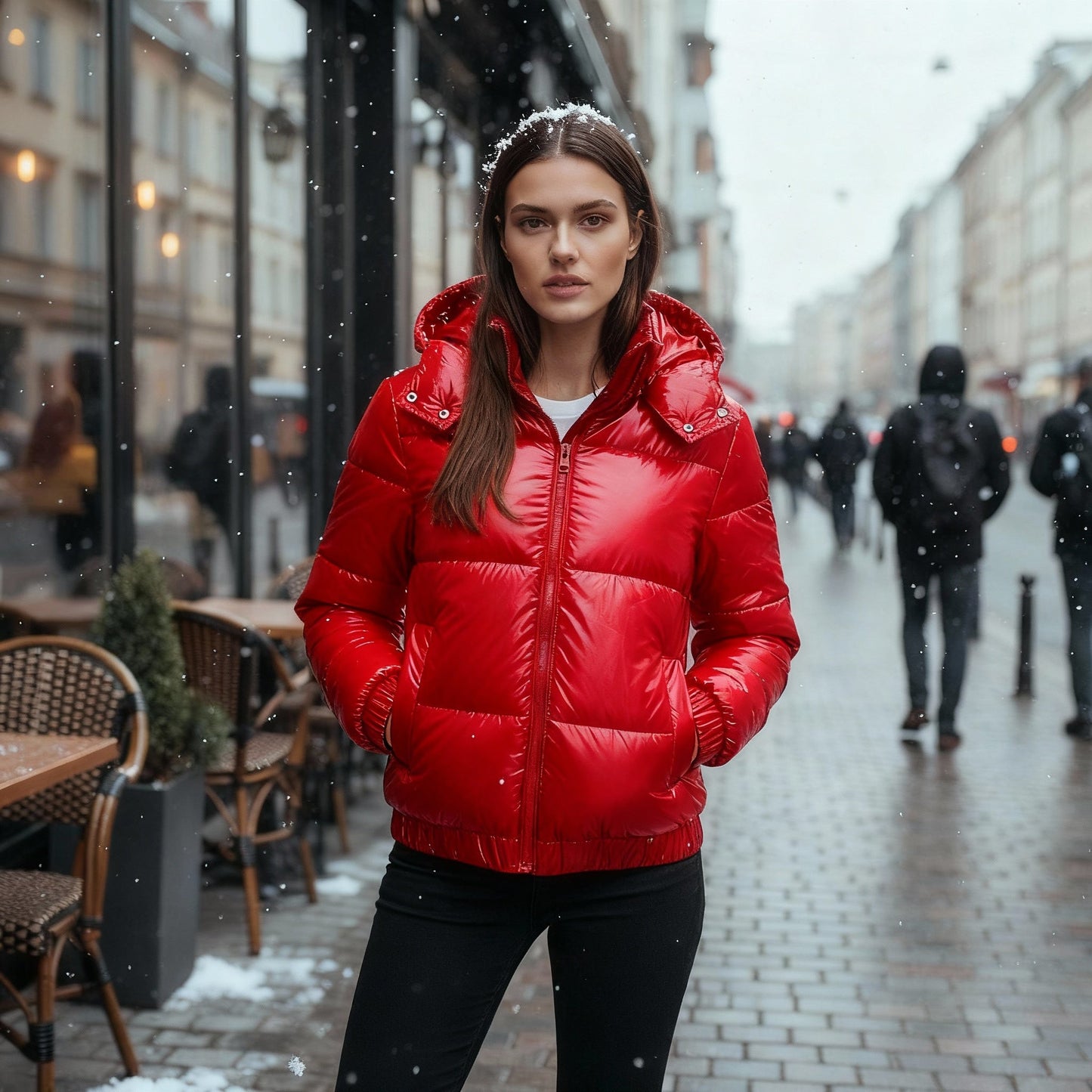 Veste d'hiver imperméable pour femme, chaude et élégante