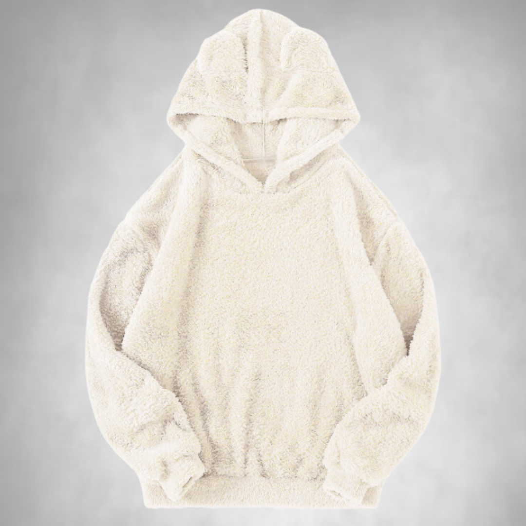 Sweat à capuche polaire homme chaud confortable aspect peluche