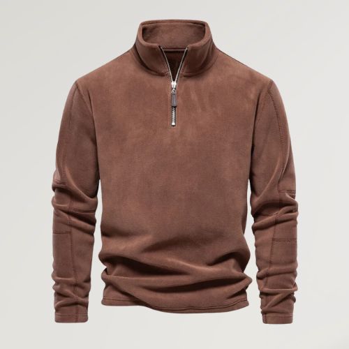 Polaire Homme Manches Longues Col Zippé
