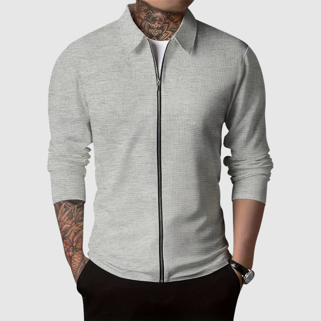 Veste pratique en polaire gaufrée zippée