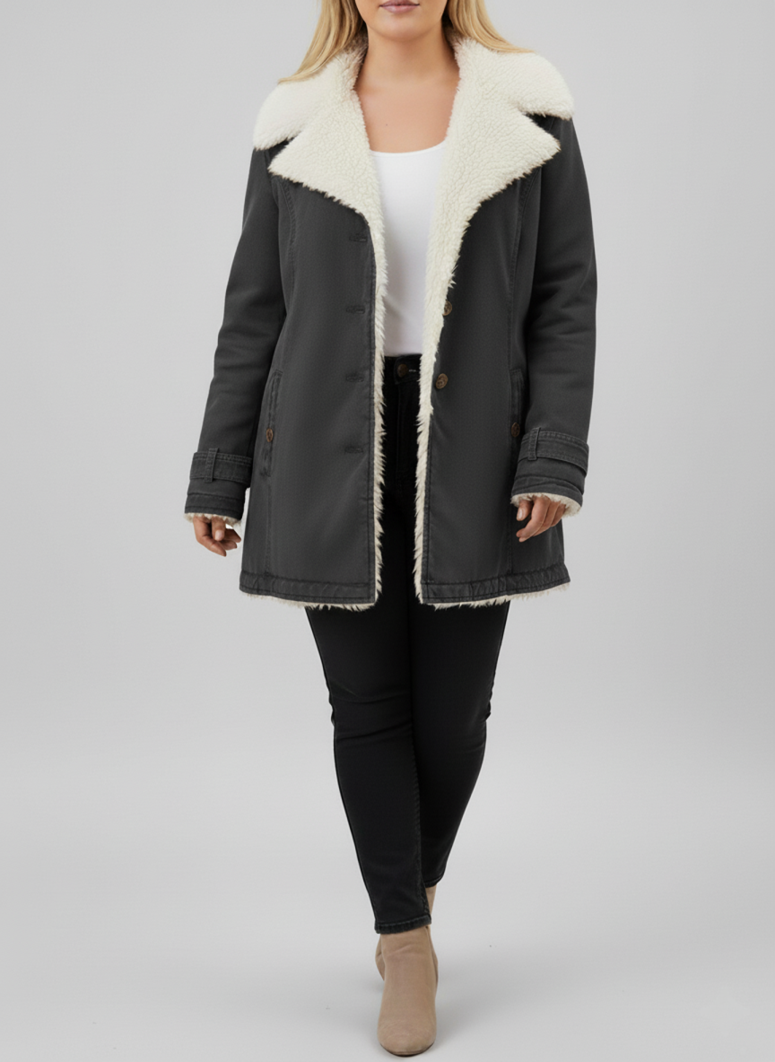 Veste d'hiver femme polaire Sherpa grandes tailles