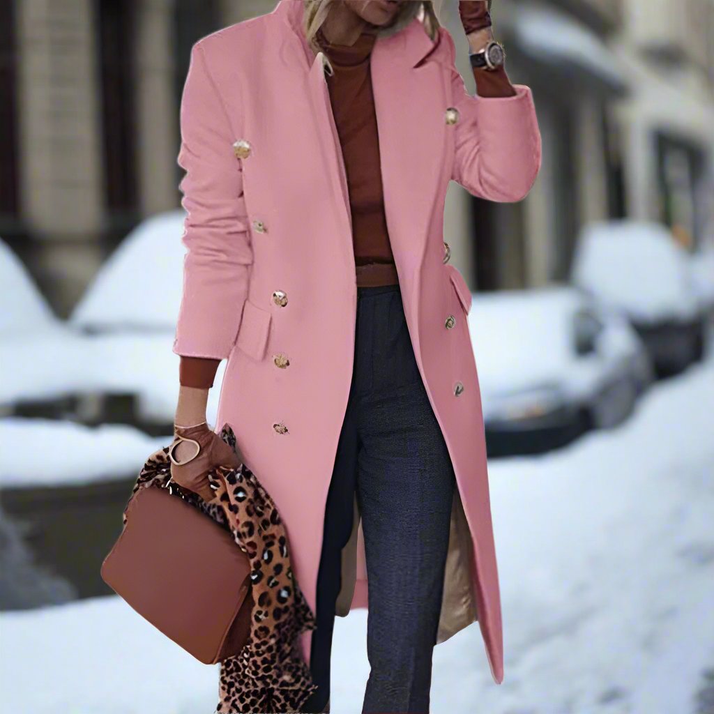 Trench-coat long élégant femme classique