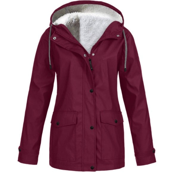 Veste d'extérieur imperméable doublée chaude