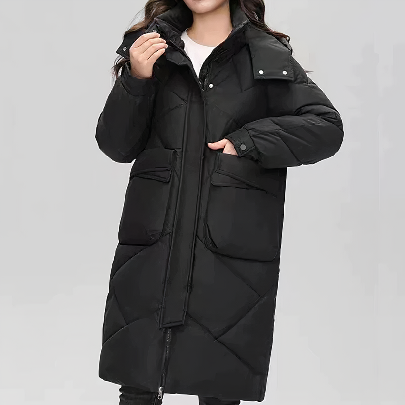 Parka long élégant en duvet pour femme