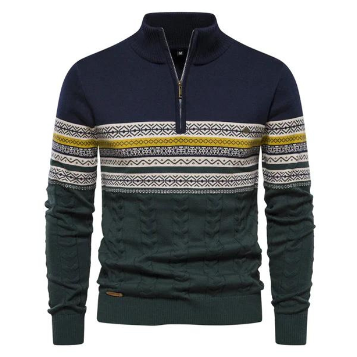 Pull-over homme chaud tricoté hivernal