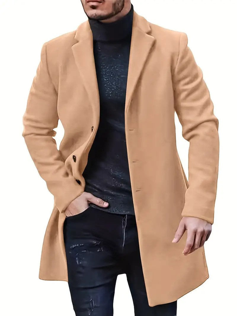 Manteau de laine classique chaud pour homme
