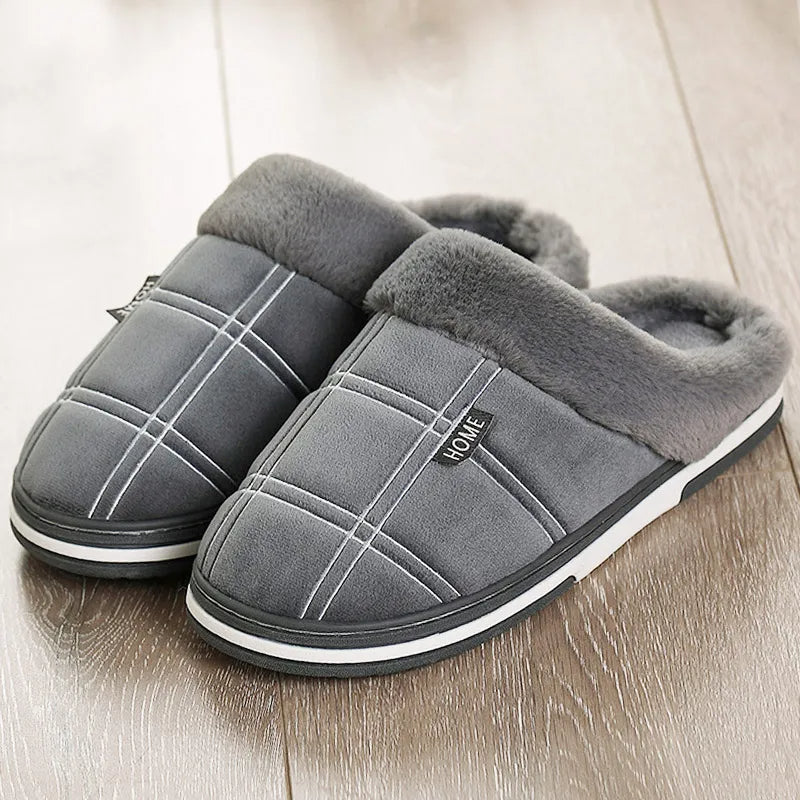 Pantoufles chaudes d'hiver confortables pour hommes