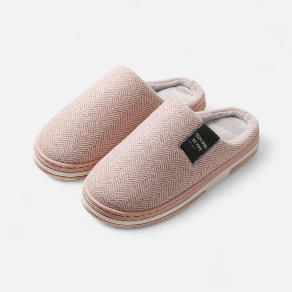 Hommes Chaussons Chaud Hiver Tweed