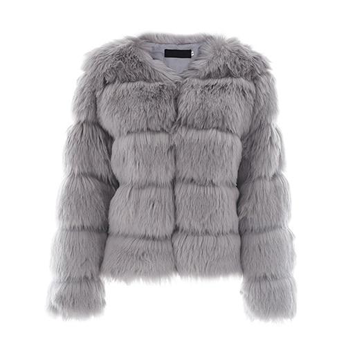 Veste en fourrure de luxe pour femme, design élégant