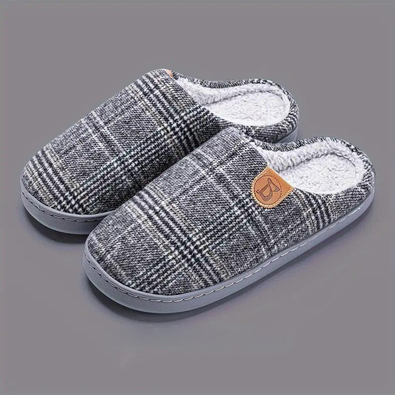 Pantoufles chaudes pour hommes hiver