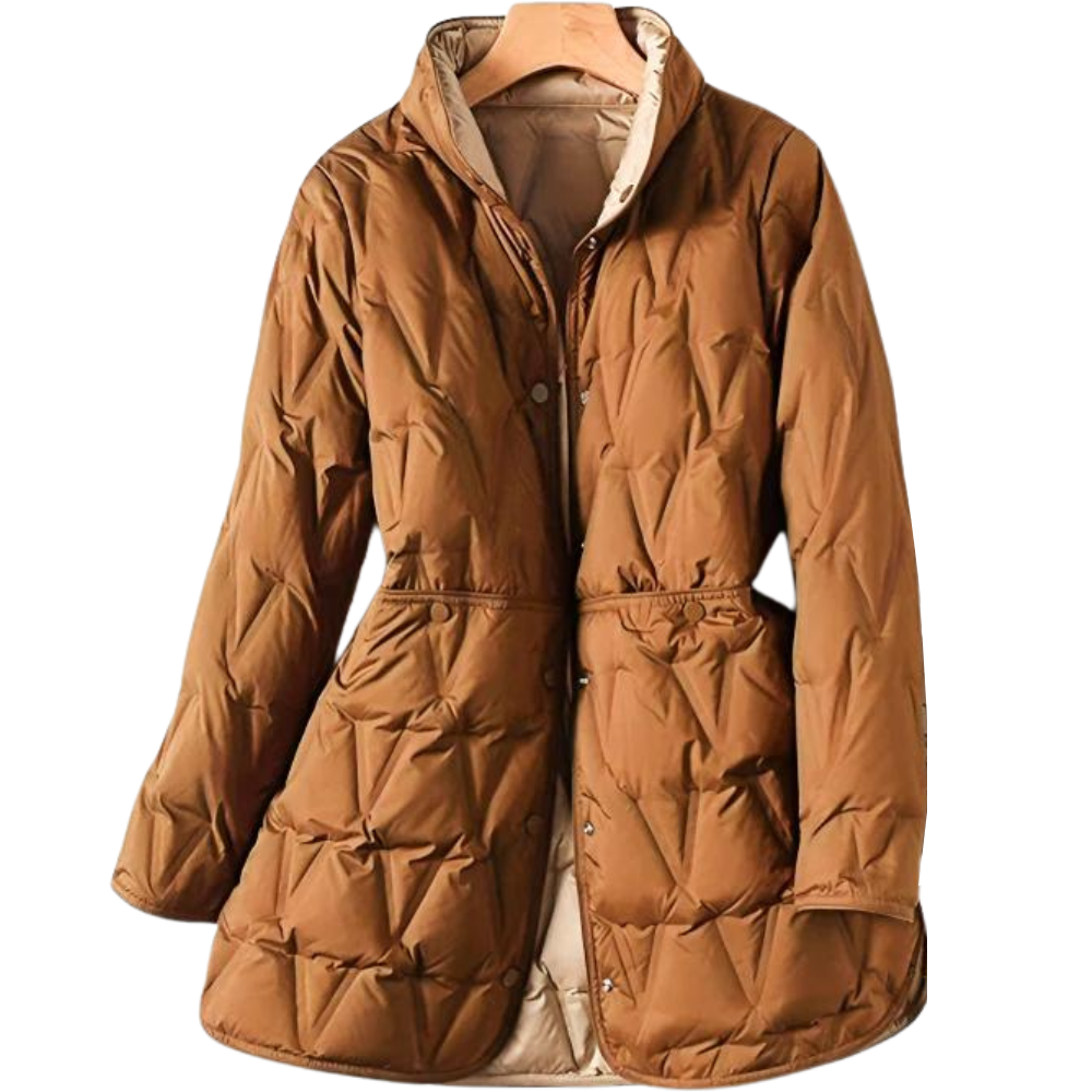 Robe d'hiver chaude | Manteau matelassé pour femme de haute qualité, ajustable avec poches