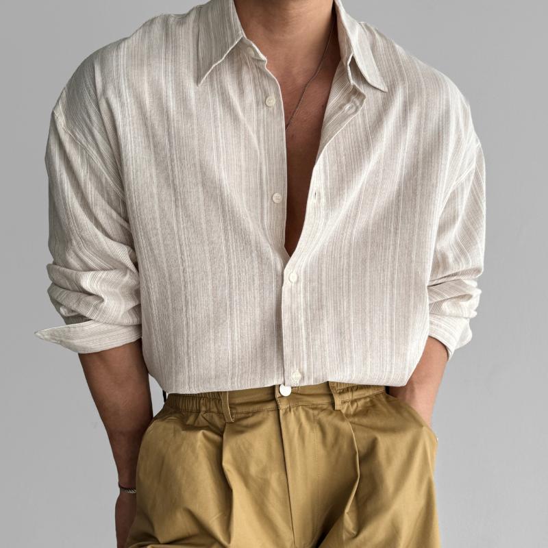 Chemise Homme Manches Longues Classique Moderne
