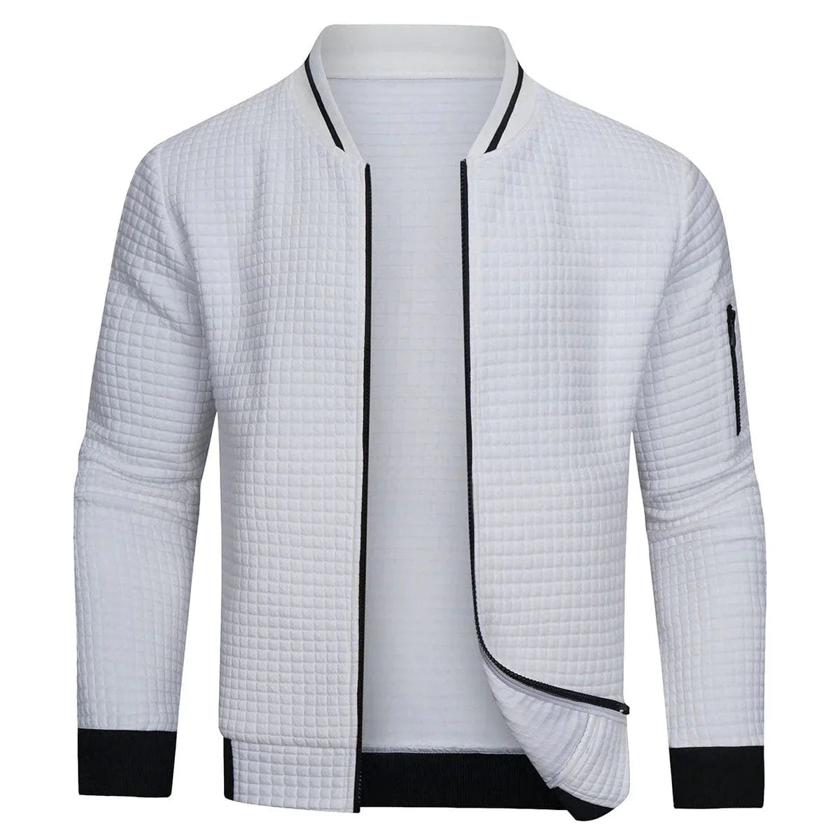 Gilet Cardigan Homme Manches Longues Fermeture Éclair Casual