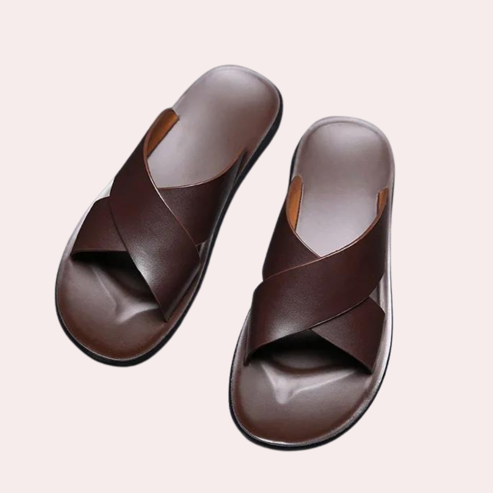 Mocassins en cuir pour homme sandales d'été