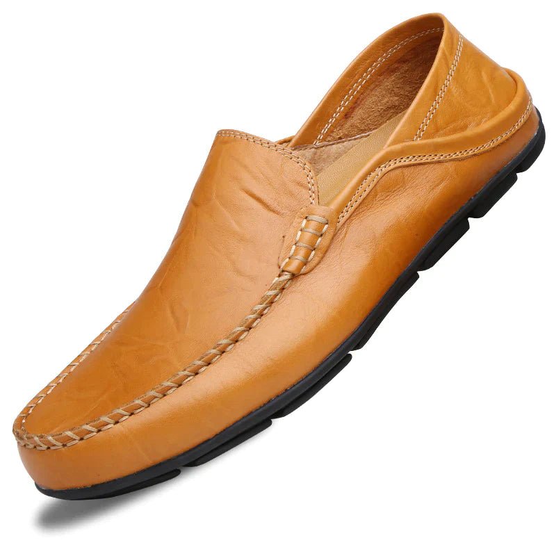 Mocassins homme confortables en cuir noir