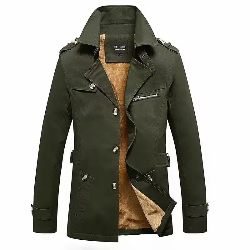 Manteau d'hiver stylé avec col rabattable