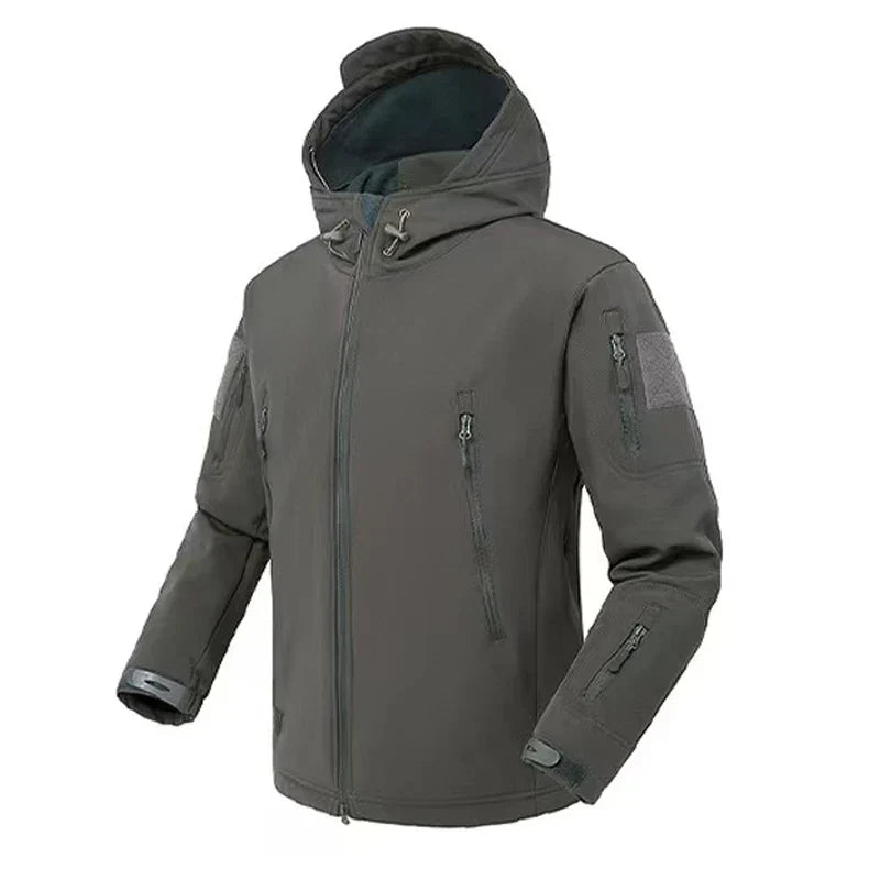 Veste polaire imperméable à capuche pour l'extérieur