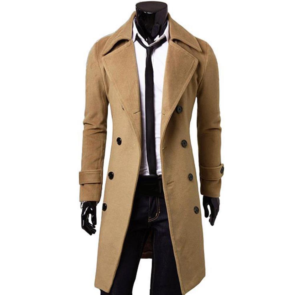 Trench-coat croisé classique pour homme
