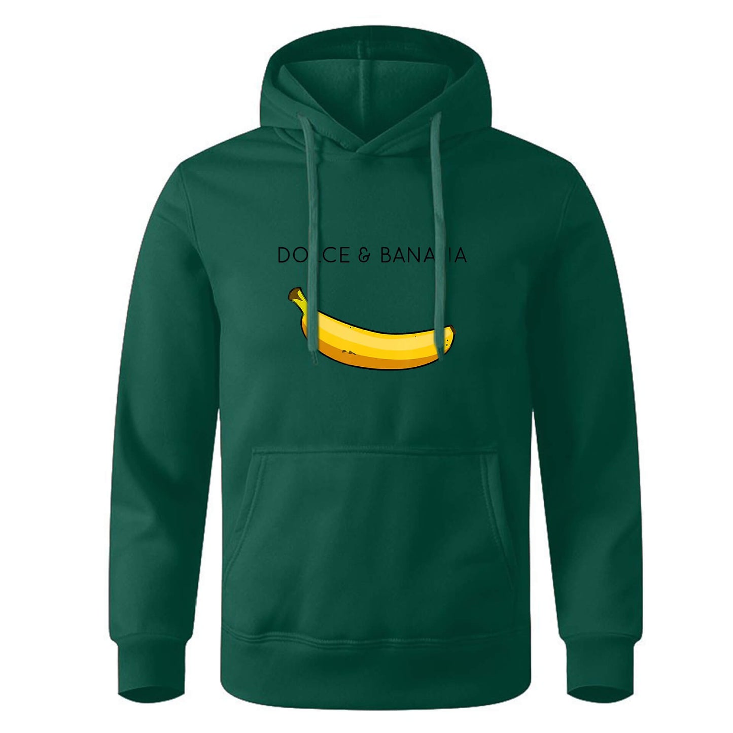 Sweat à capuche pour homme avec poche kangourou et motif bananes