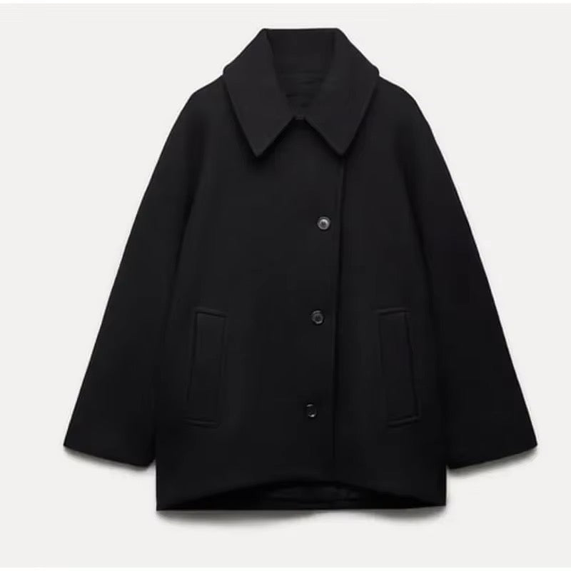 Manteau stylé oversize en laine pour femme