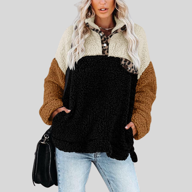 Veste polaire douce Sherpa Pull coupe ample