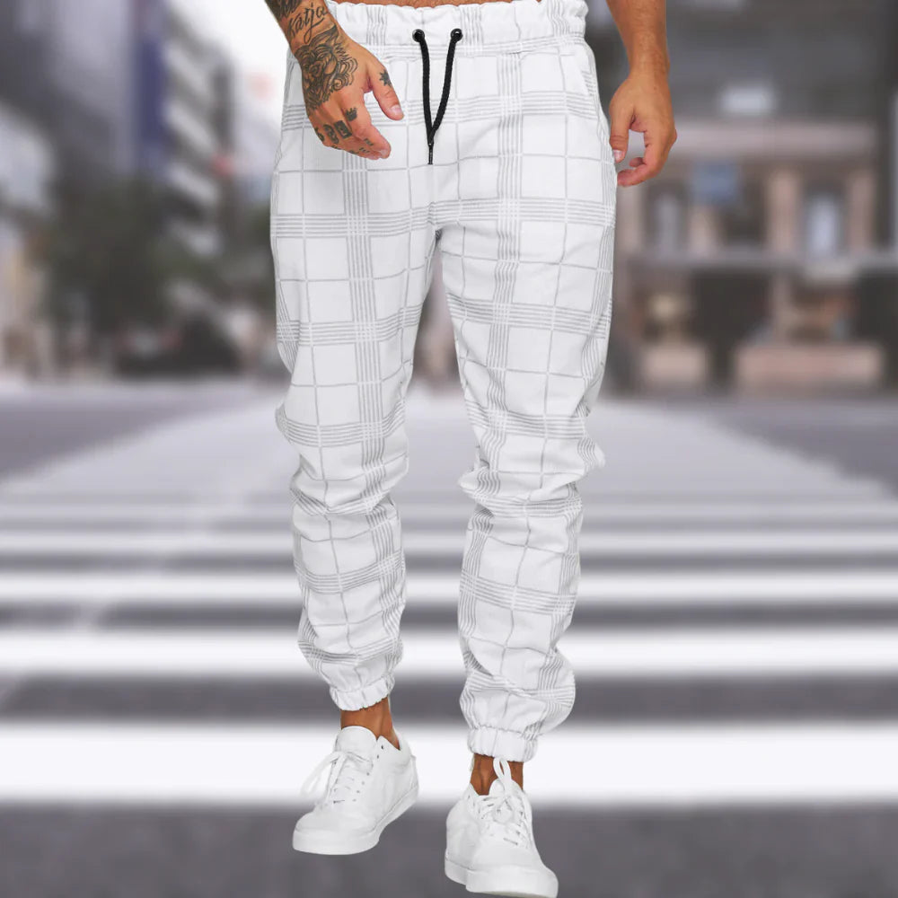 Pantalon à carreaux pour hommes, moderne et élégant
