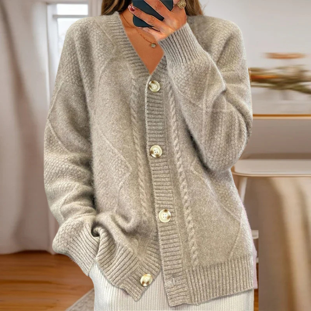Gilet doux en maille pour femme