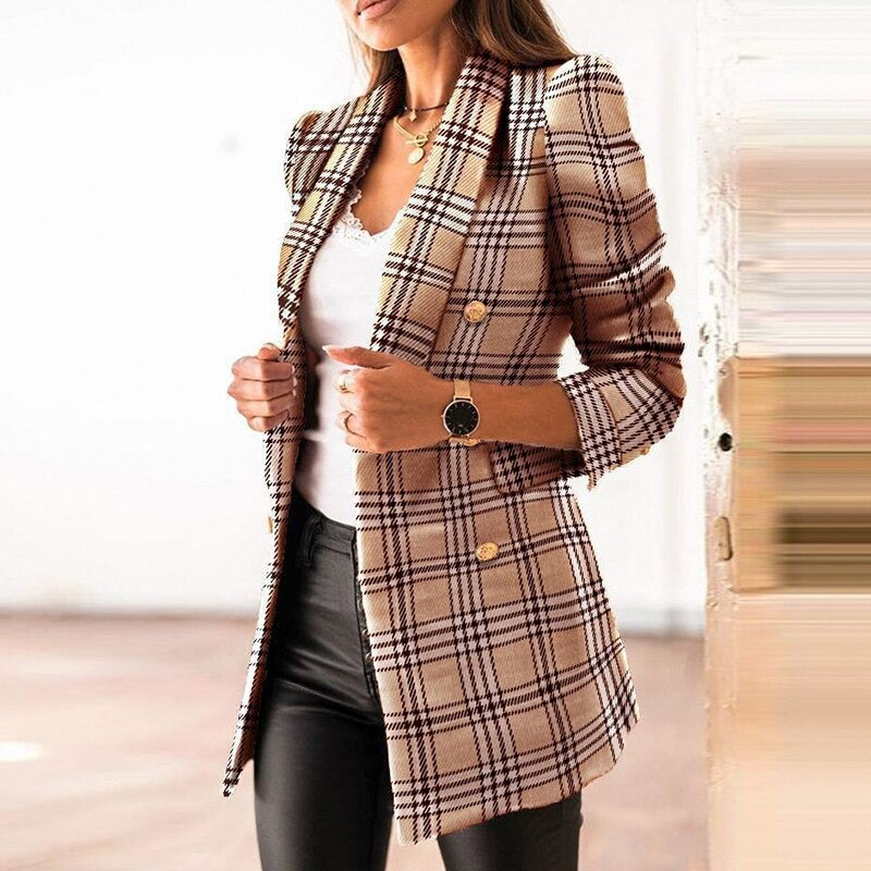 Blazer Femme Automne Élégant Tendance