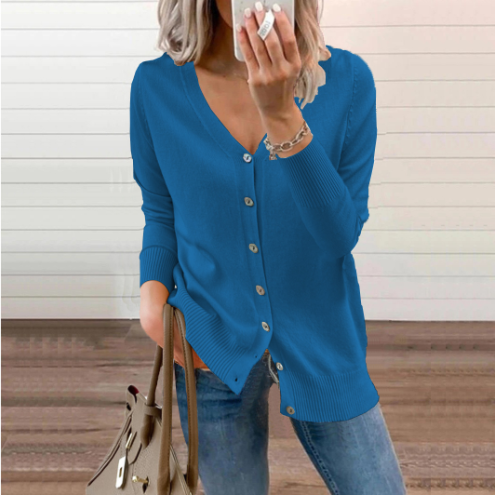 Cardigan col V femme moderne