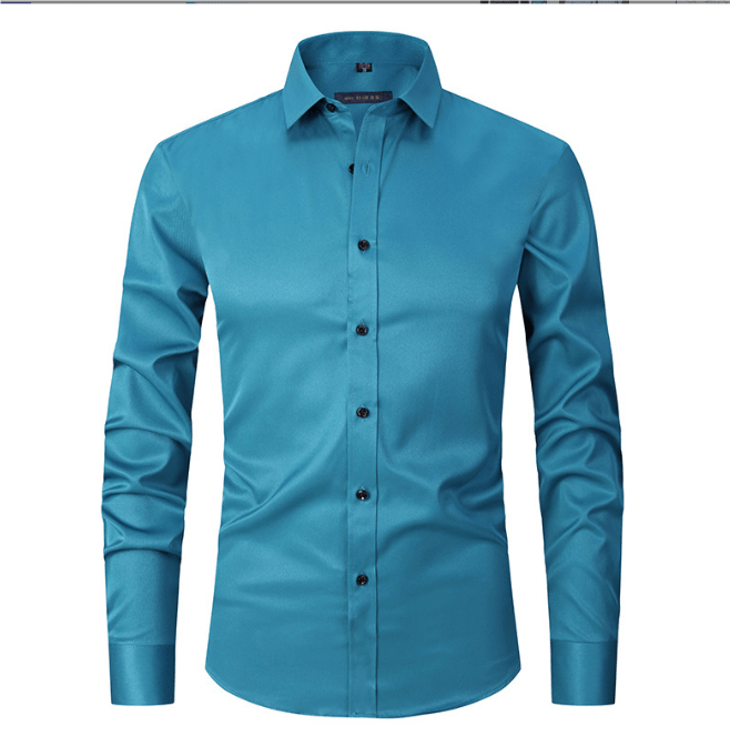 Chemise slim fit à manches longues infroissable pour homme