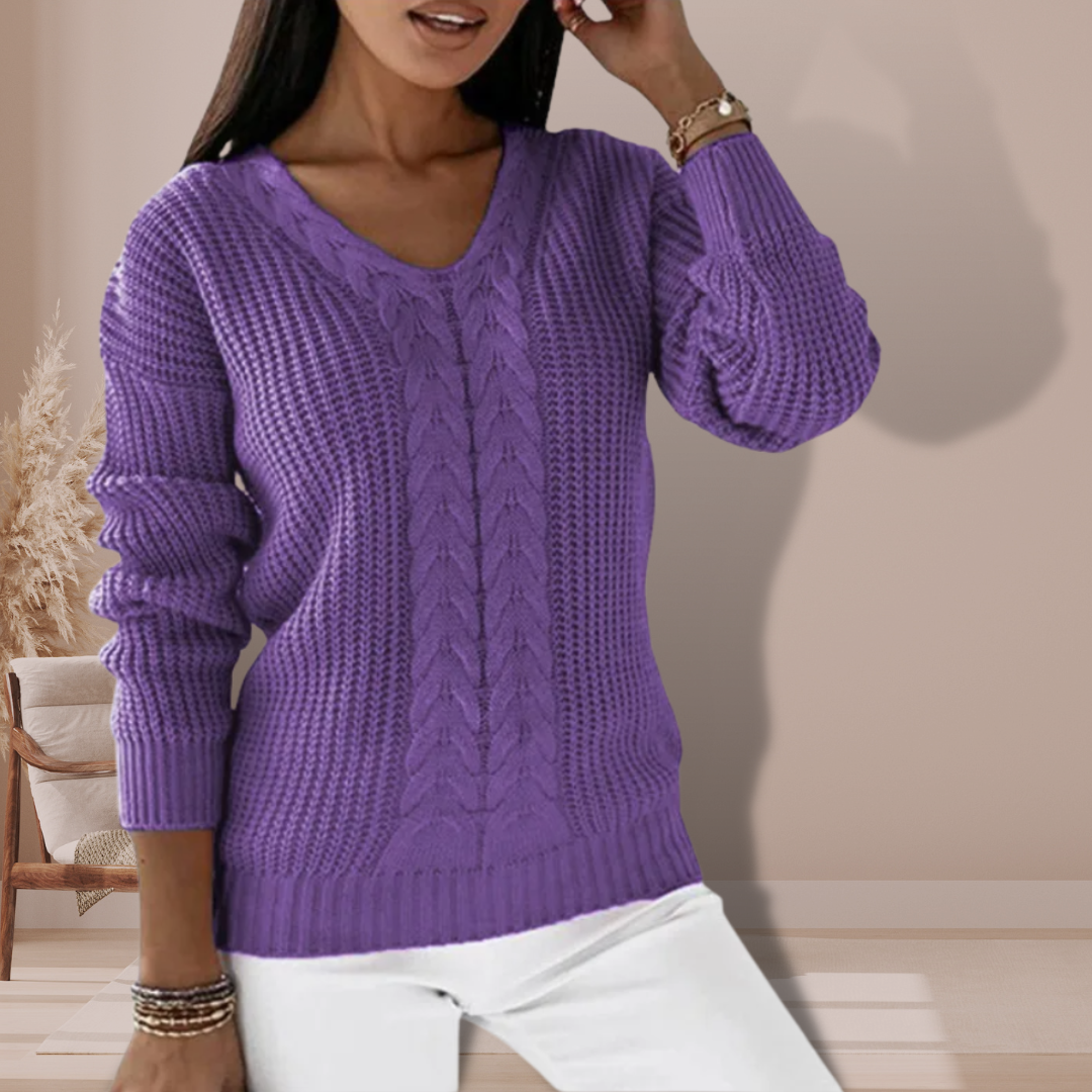 Pull femme doux torsadé