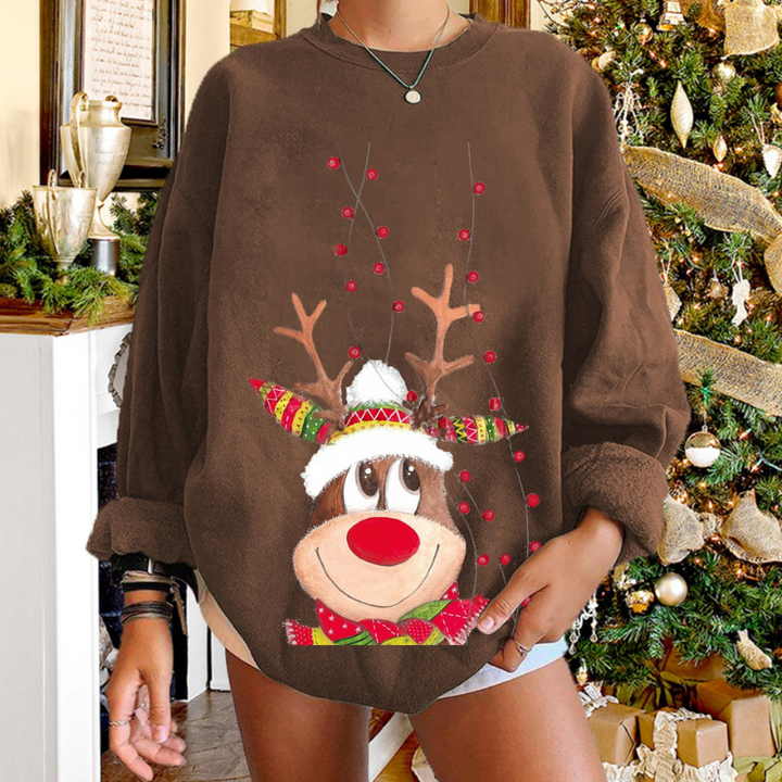 Pull de Noël femme motif renne