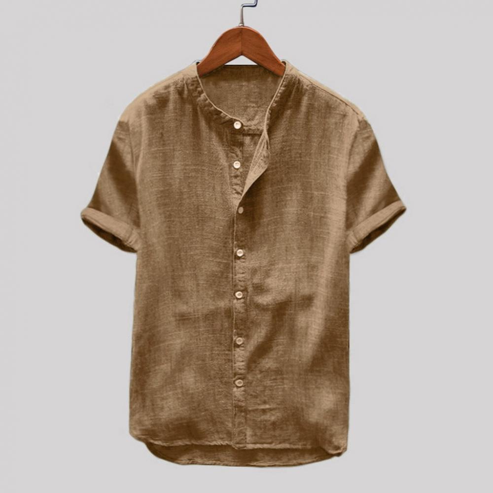Chemise d'été légère en coton à manches courtes