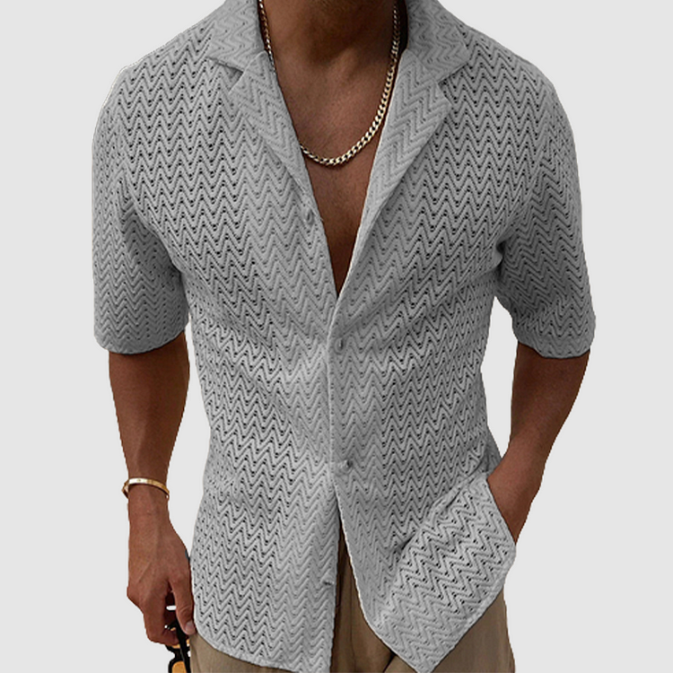 Chemise d'été homme coupe ajustée respirante