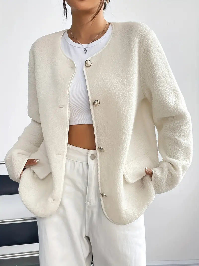 Cardigan col rond femme au design élégant