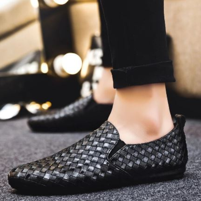 Chaussures mocassins en cuir, confortables, élégantes pour hommes
