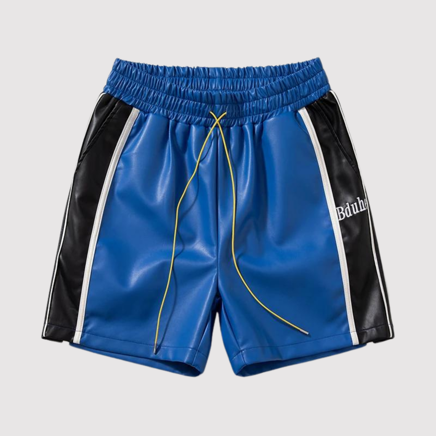 Short en cuir élastique pour hommes