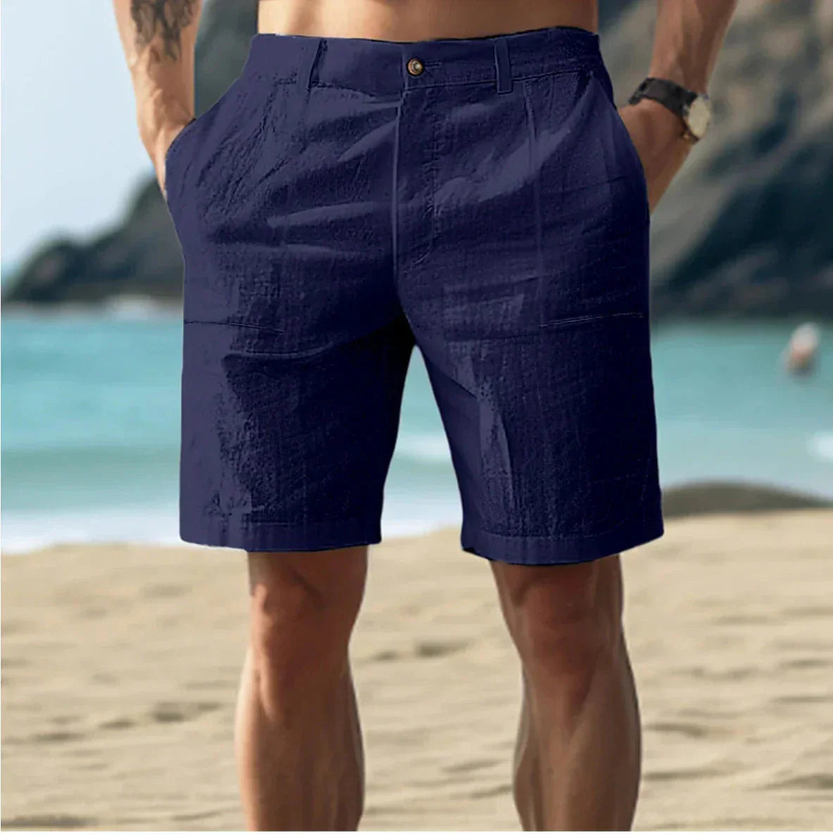 Shorts en lin homme été