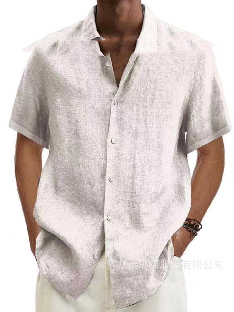 Chemise d'été en lin Manches courtes