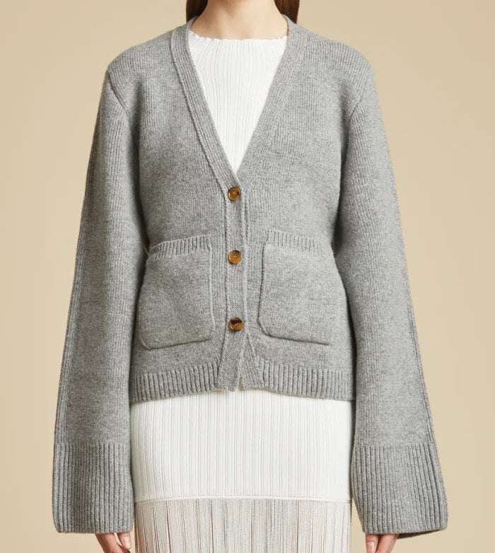 Gilet en maille élégant pour femme Col V Boutonnage