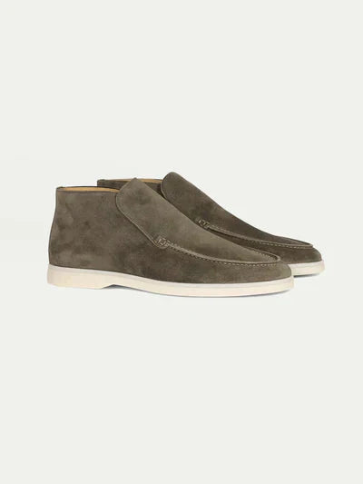 Mocassins en daim marron pour homme, sans lacets